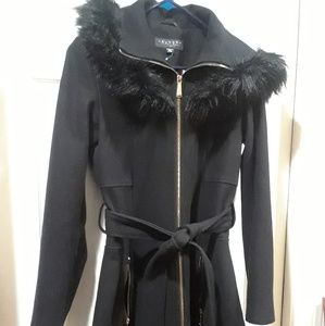 Laundry Black wool blend coat
